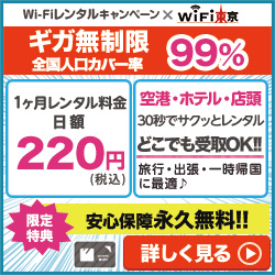 WiFi東京レンタルショップのポイント対象リンク